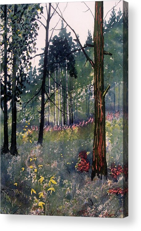 Glenn Marshall Artist Acrylic Print featuring the painting Codbeck Forest by Glenn Marshall