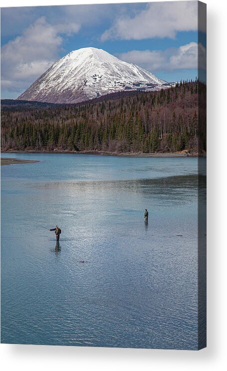 Fishermen Acrylic Print featuring the photograph Cold Water Fishing by Al Hann