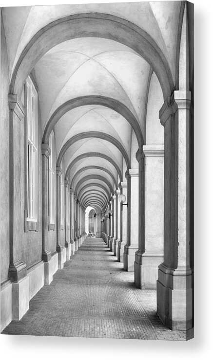 Architecture Acrylic Print featuring the photograph Colonnade by Lotte Grnkjr