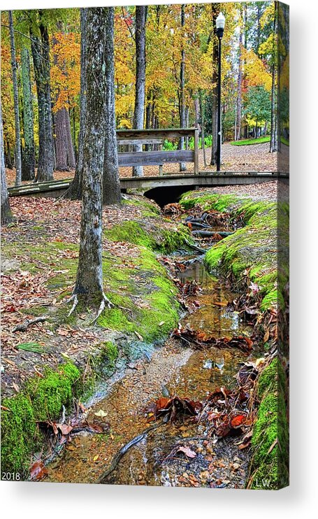 Community Park Of Irmo South Carolina Creek Acrylic Print featuring the photograph Community Park Of Irmo South Carolina Creek by Lisa Wooten