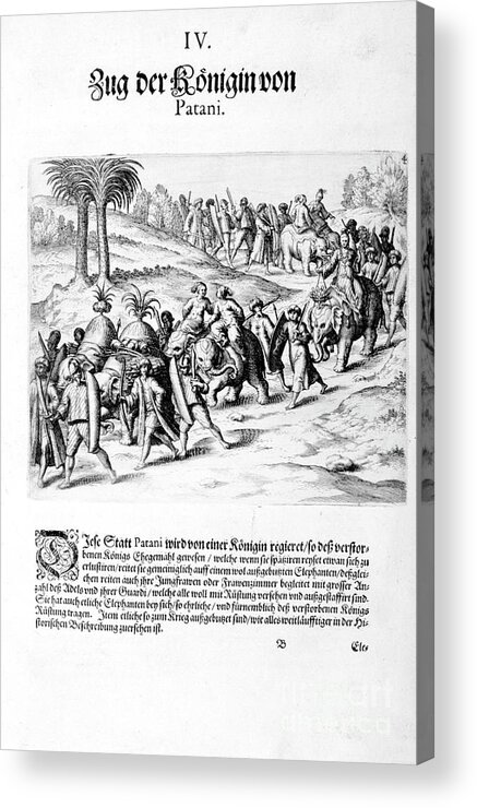 Marching Acrylic Print featuring the drawing Convoy Of The Queen. 1606. Artist by Print Collector