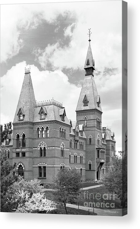 Cornell University Acrylic Print featuring the photograph Cornell University Sage Hall by University Icons