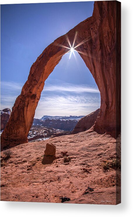 Utah Acrylic Print featuring the photograph Corona Arch Sunburst by Dan Norris