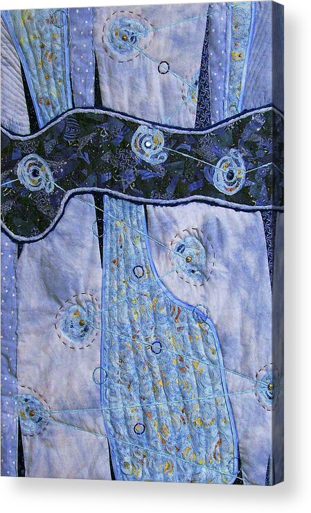 Abstract Acrylic Print featuring the tapestry - textile Cosmic Connectivity by Pam Geisel