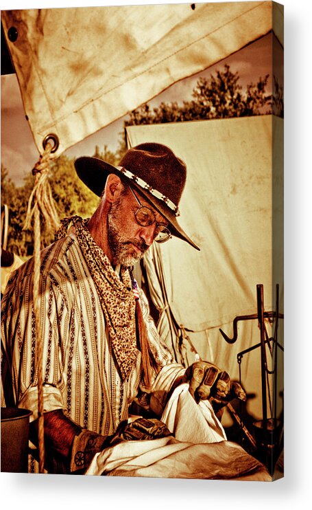 Cowboy Acrylic Print featuring the photograph Cowboy Padre by Toni Hopper