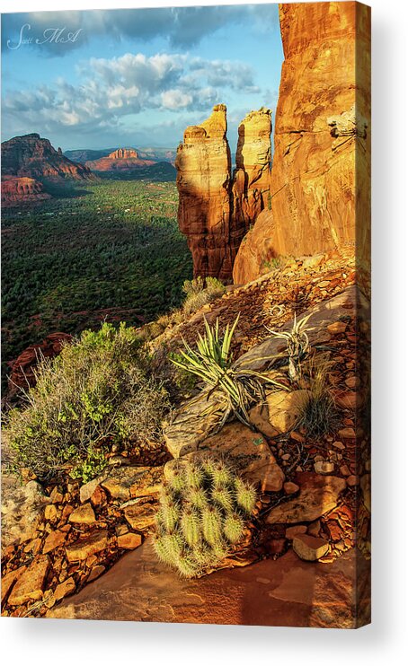 Arizona Acrylic Print featuring the photograph Crimson Cliffs 08-064 by Scott McAllister