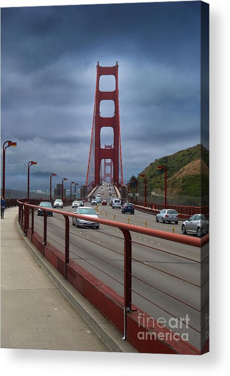 Golden Gate Bridge Acrylic Print featuring the photograph Crossing the Bridge by Steve Ondrus