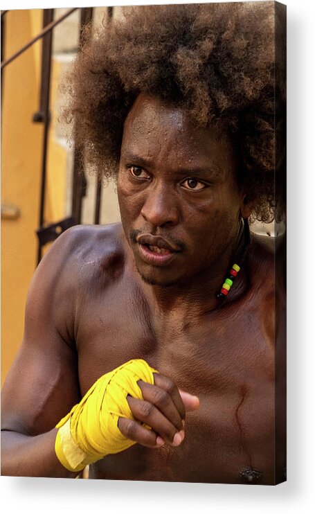 Havana Cuba Acrylic Print featuring the photograph Cuban Boxer by Tom Singleton