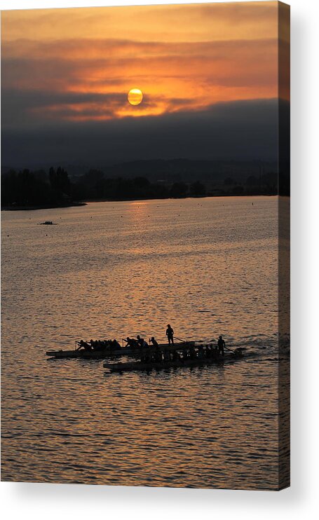 Dragon Acrylic Print featuring the photograph Dawn of the dragons by Anthony Croke
