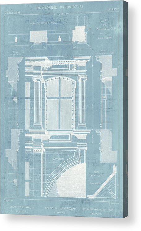 Architecture Acrylic Print featuring the painting Details Of French Architecture II by Vision Studio