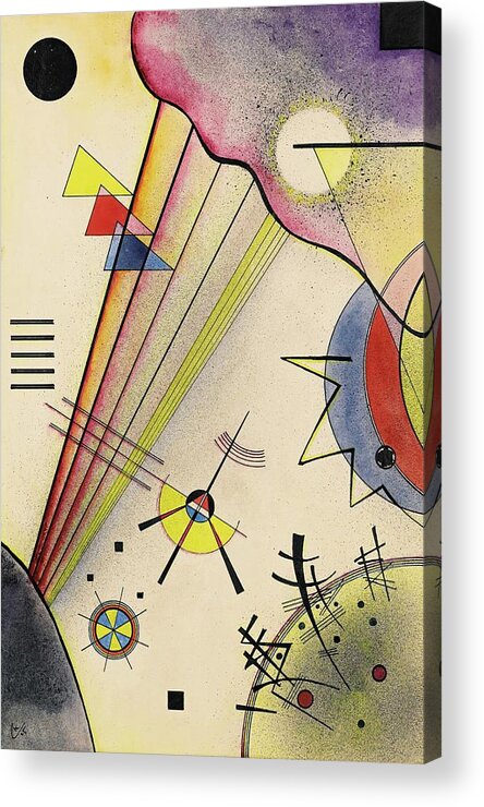 Abstract Art Acrylic Print featuring the painting Deutliche Verbindung by Wassily Kandinsky