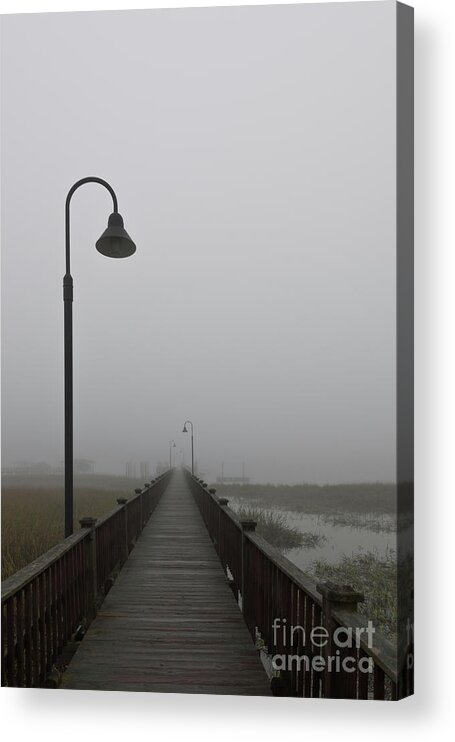 Fog Acrylic Print featuring the photograph Dockside Southern Fog by Dale Powell