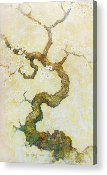 Tree Acrylic Print featuring the painting Dogwood by Tim Knepp