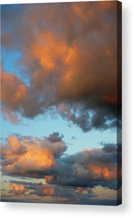 Orange Color Acrylic Print featuring the photograph Dramatic Sunset by Viorika