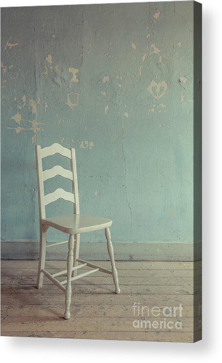 Chair Acrylic Print featuring the photograph Empty Chair in an Abandoned House by Edward Fielding