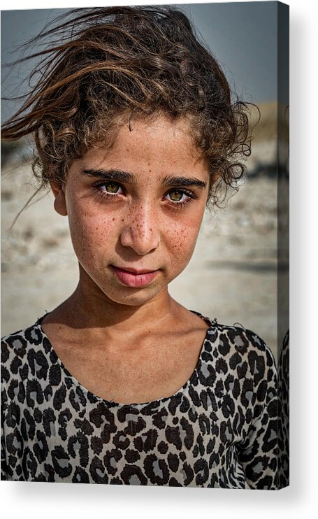 Portrait Acrylic Print featuring the photograph Fatima by Mohammad Shefaa