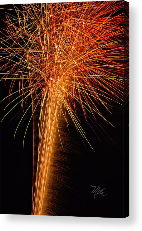 Fireworks Acrylic Print featuring the photograph Fireworks Cone by Meta Gatschenberger