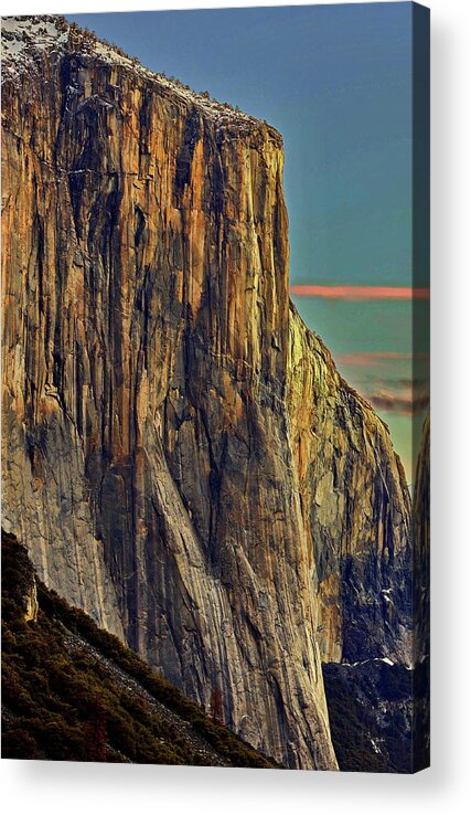 El Cap Acrylic Print featuring the photograph First Light - El Cap by Russ Harris
