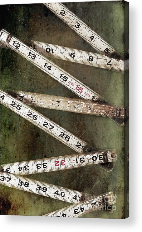 Ruler Acrylic Print featuring the photograph Folding Ruler by Mike Eingle