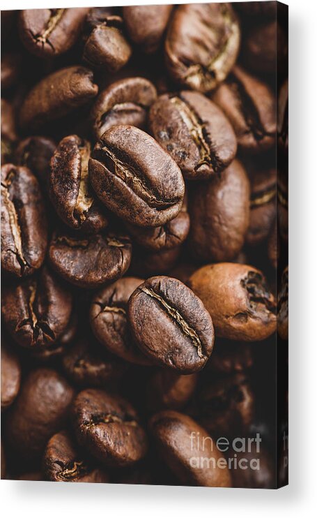 Large Group Of Objects Acrylic Print featuring the photograph Fresh Roasted Coffee Beans by Vsevolod Belousov / 500px