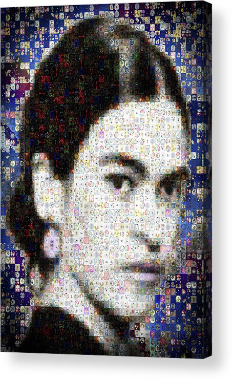 Mosaic Acrylic Print featuring the photograph Frida Kahlo Mosaic by Paula Ayers