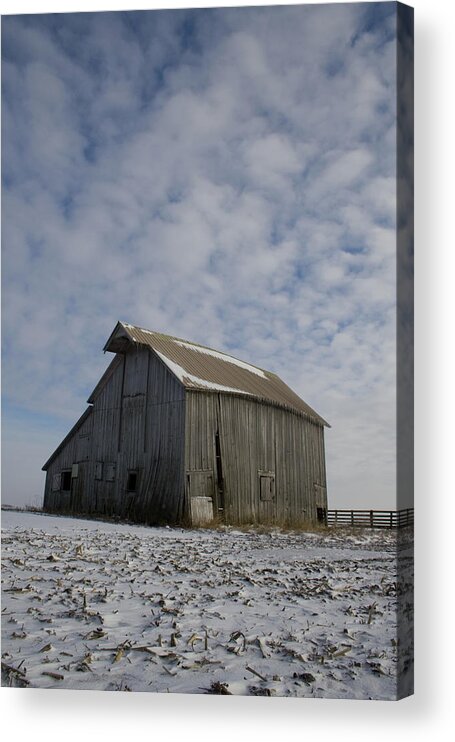 Frozen Dusting Barn Acrylic Print featuring the photograph Frozen Dusting Barn by Dylan Punke