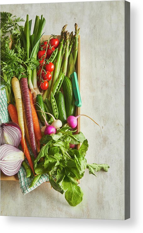 Garden Fresh Acrylic Print featuring the photograph Garden fresh vegetables by Cuisine at Home
