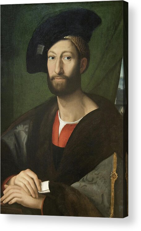 Medici Acrylic Print featuring the painting Giuliano di Medici, Duke of Nemour by After Raphael