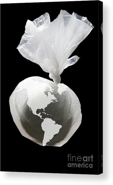 Indoors Acrylic Print featuring the photograph Global Plastic Waste Pollution by Cristina Pedrazzini/science Photo Library