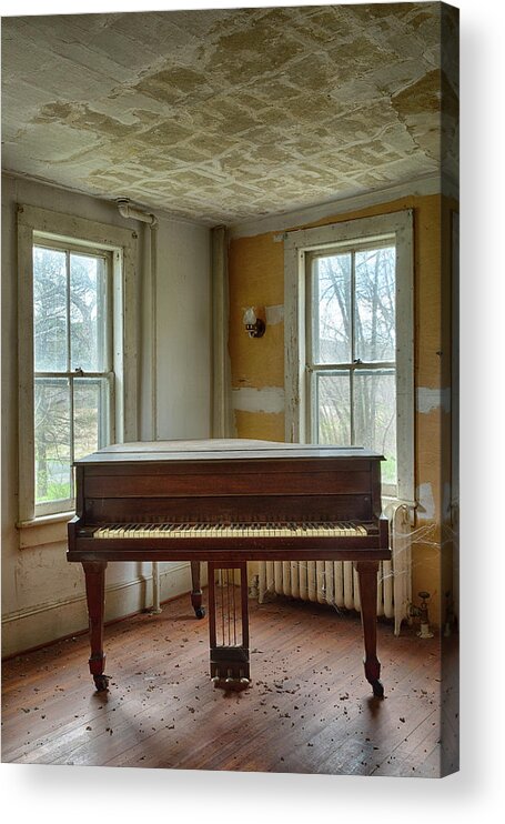 Piano Acrylic Print featuring the photograph Grand Remains by Denise Bush