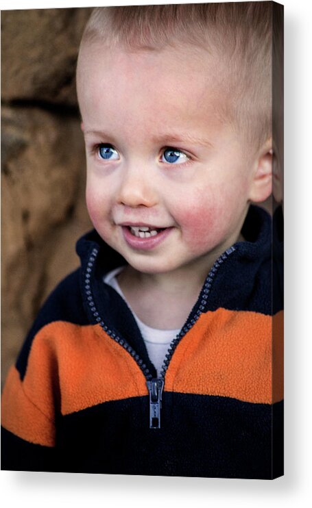 Family Acrylic Print featuring the photograph Grandson at Two by Don Johnson