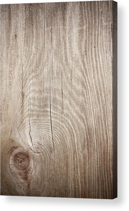 Material Acrylic Print featuring the photograph Grunge Wood Textured Background With by Hudiemm