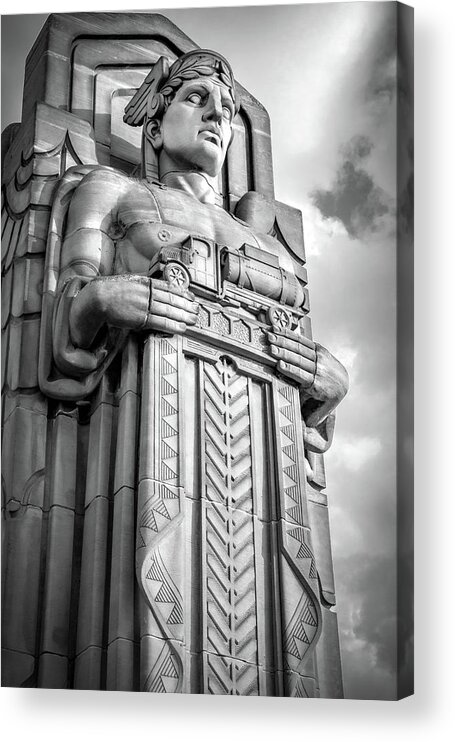 Cleveland Ohio Acrylic Print featuring the photograph Guardians of Transportation 2 ir left by Michael Demagall
