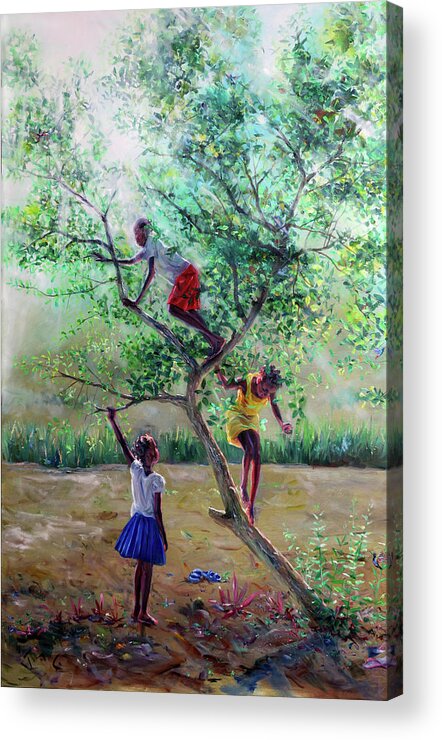 Guava Tree Acrylic Print featuring the painting Guava Tree by Jonathan Gladding