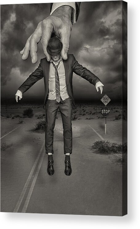 Composing Acrylic Print featuring the photograph Hangingman by Marcel Egger