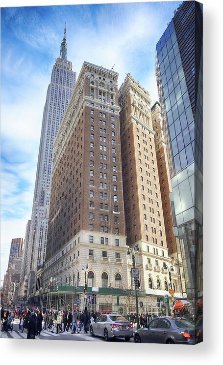 Herald Square Acrylic Print featuring the photograph Herald Square Bustle by Cate Franklyn