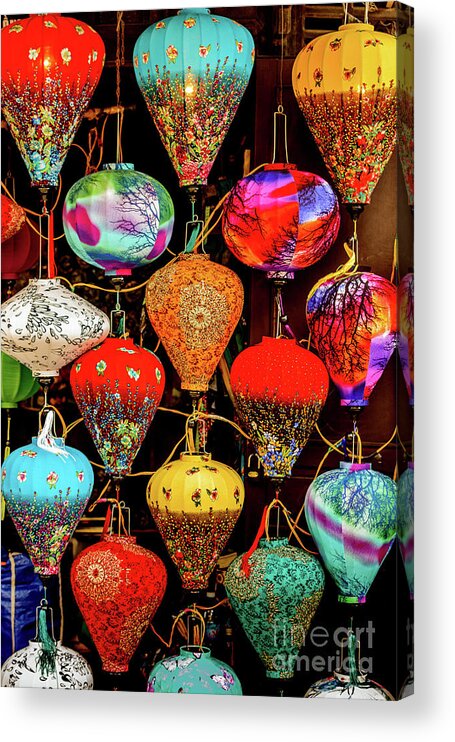 Lantern Acrylic Print featuring the photograph HoiAn 01 by Werner Padarin