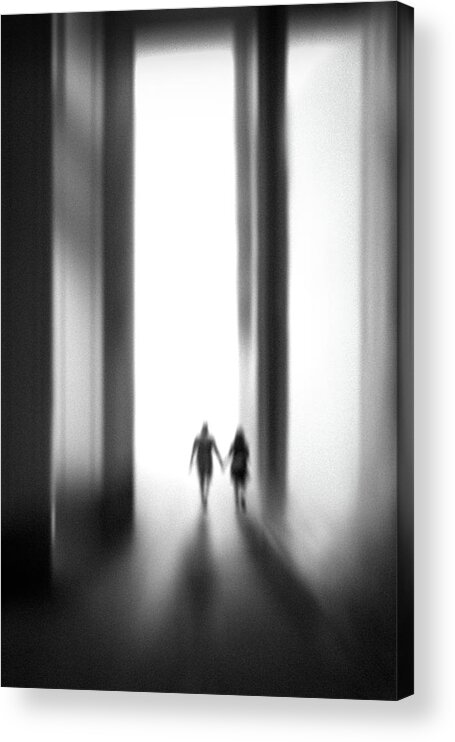 Street
People
Lover
Couple
Vancouver
Canada Acrylic Print featuring the photograph Hold Your Hand by Tony Xu
