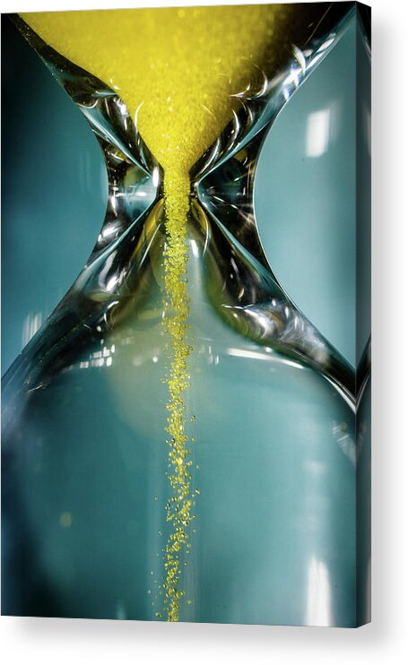 Motion Acrylic Print featuring the photograph Hourglass Sand Timer by Michael Phillips