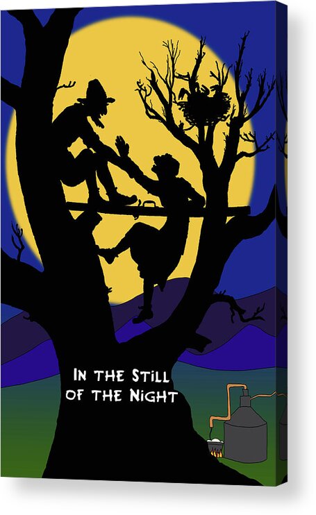 Still Acrylic Print featuring the digital art In the Still of the Night by John Haldane
