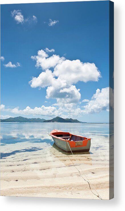 Water's Edge Acrylic Print featuring the photograph Island Beach Tropical Shore Colorful by Fotovoyager