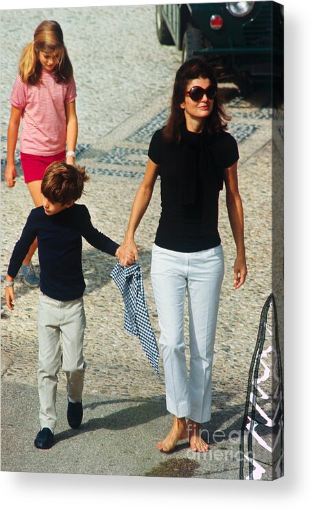 Child Acrylic Print featuring the photograph Jacqueline Kennedy Walking by Bettmann