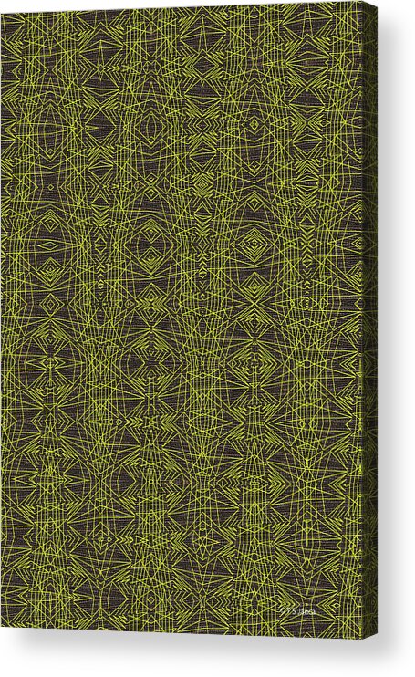 Janca Added Lines Pine Bark Panel Abstract Acrylic Print featuring the digital art Janca Added Lines Pine Bark Panel Abstract, by Tom Janca