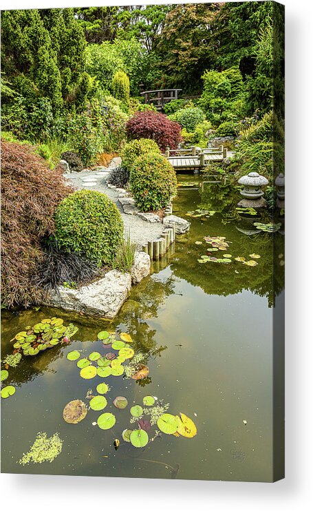 Landscapes Acrylic Print featuring the photograph Japanese Garden-1 by Claude Dalley