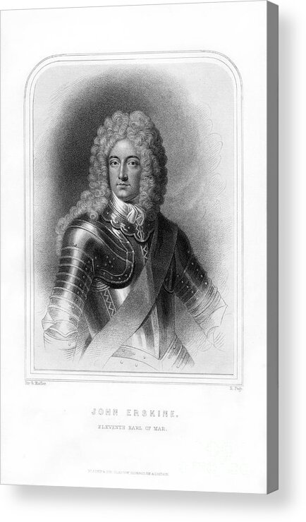 Engraving Acrylic Print featuring the drawing John Erskine, Earl Of Mar, Scottish by Print Collector