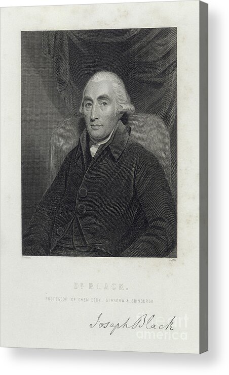 Engraving Acrylic Print featuring the drawing Joseph Black, Scottish Chemist, C1780s by Print Collector