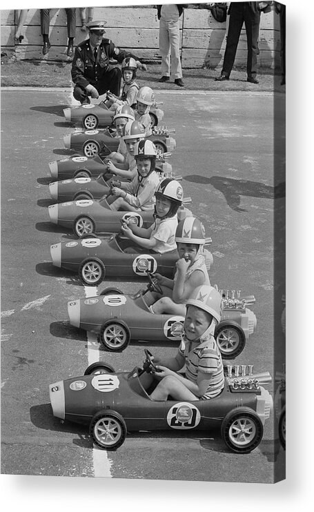 Sports Helmet Acrylic Print featuring the photograph Junior Grand Prix by Norman Potter