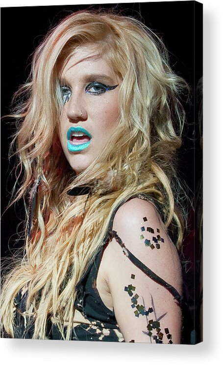 Event Acrylic Print featuring the photograph Ke$ha Performs At Shepherds Bush Empire by Neil Lupin