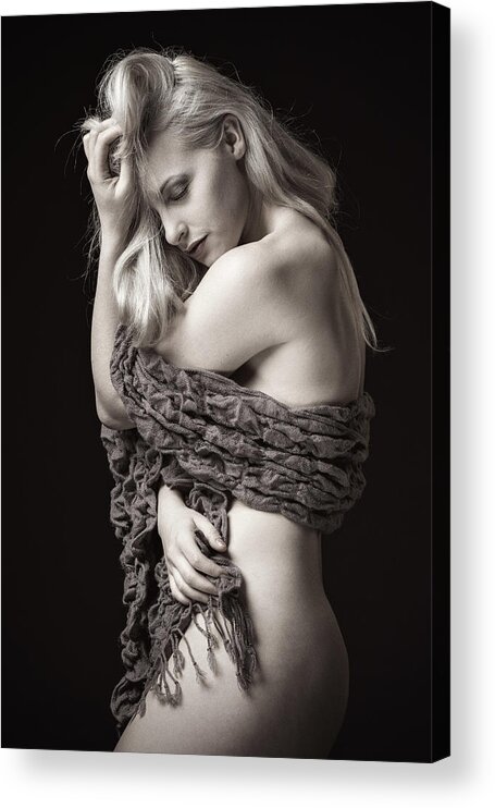 Model Acrylic Print featuring the photograph Keira by Jan Slotboom