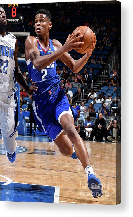 Shai Gilgeous-alexander Acrylic Print featuring the photograph La Clippers V Orlando Magic by Fernando Medina